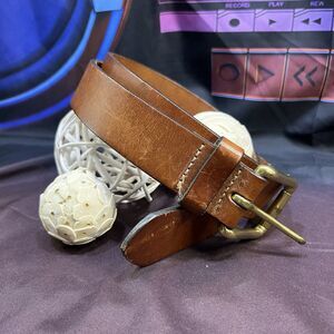 WOMEN'S GAP MADE IN U.S.A. BROWN GENUINE ITALIAN LEATHER BELT SIZE 32"